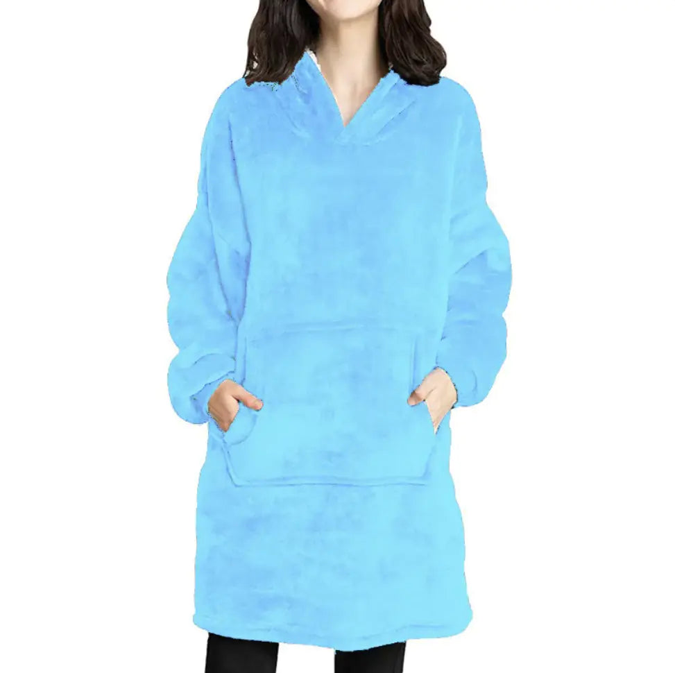 Zipper Flannel Lazy Blanket