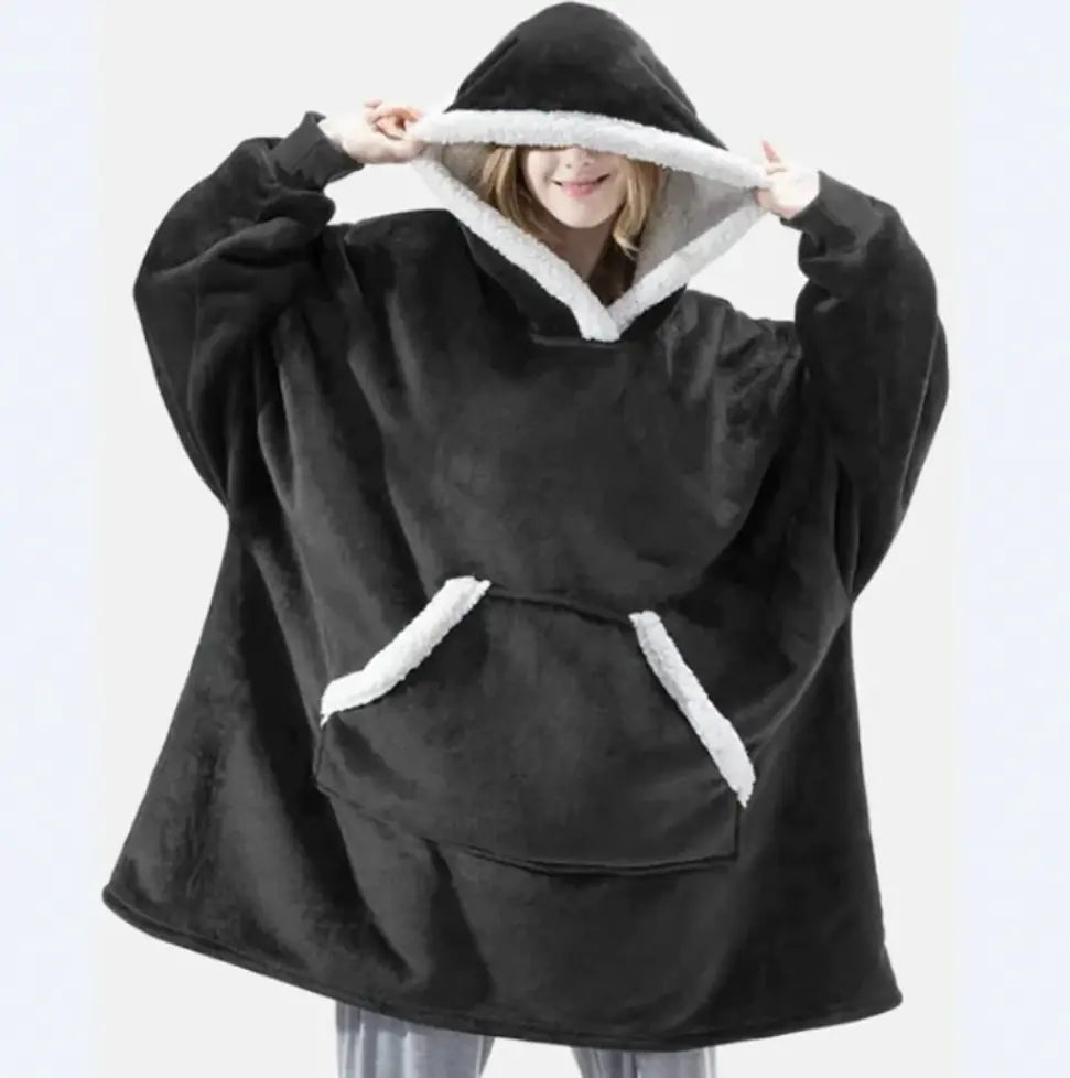 Zipper Flannel Lazy Blanket