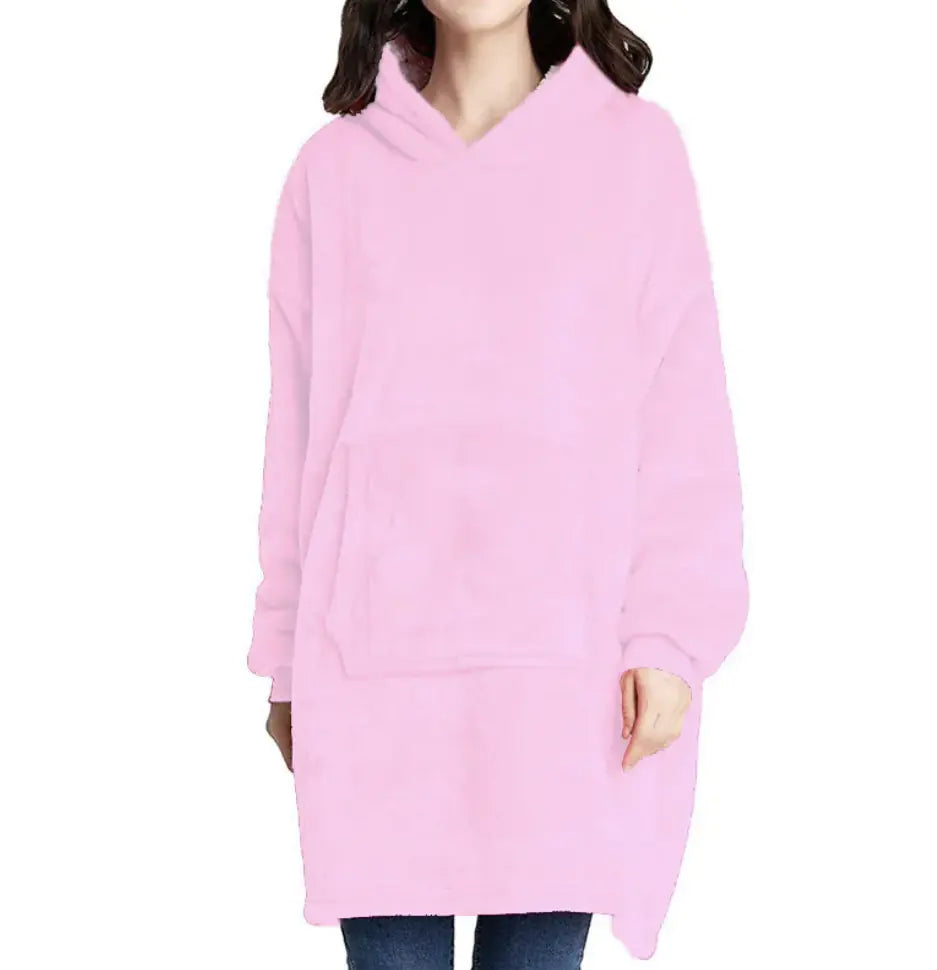 Zipper Flannel Lazy Blanket