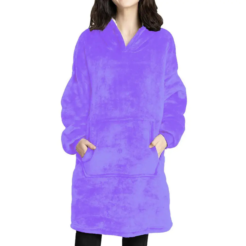 Zipper Flannel Lazy Blanket