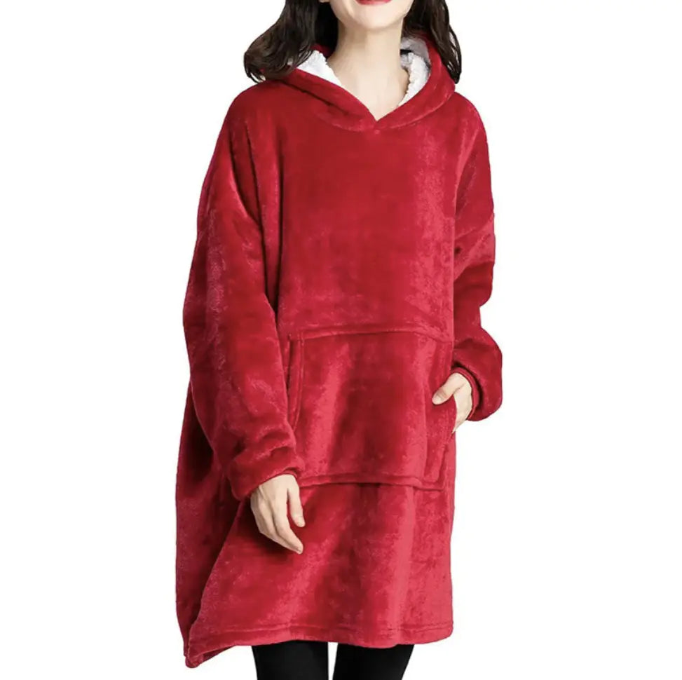Zipper Flannel Lazy Blanket