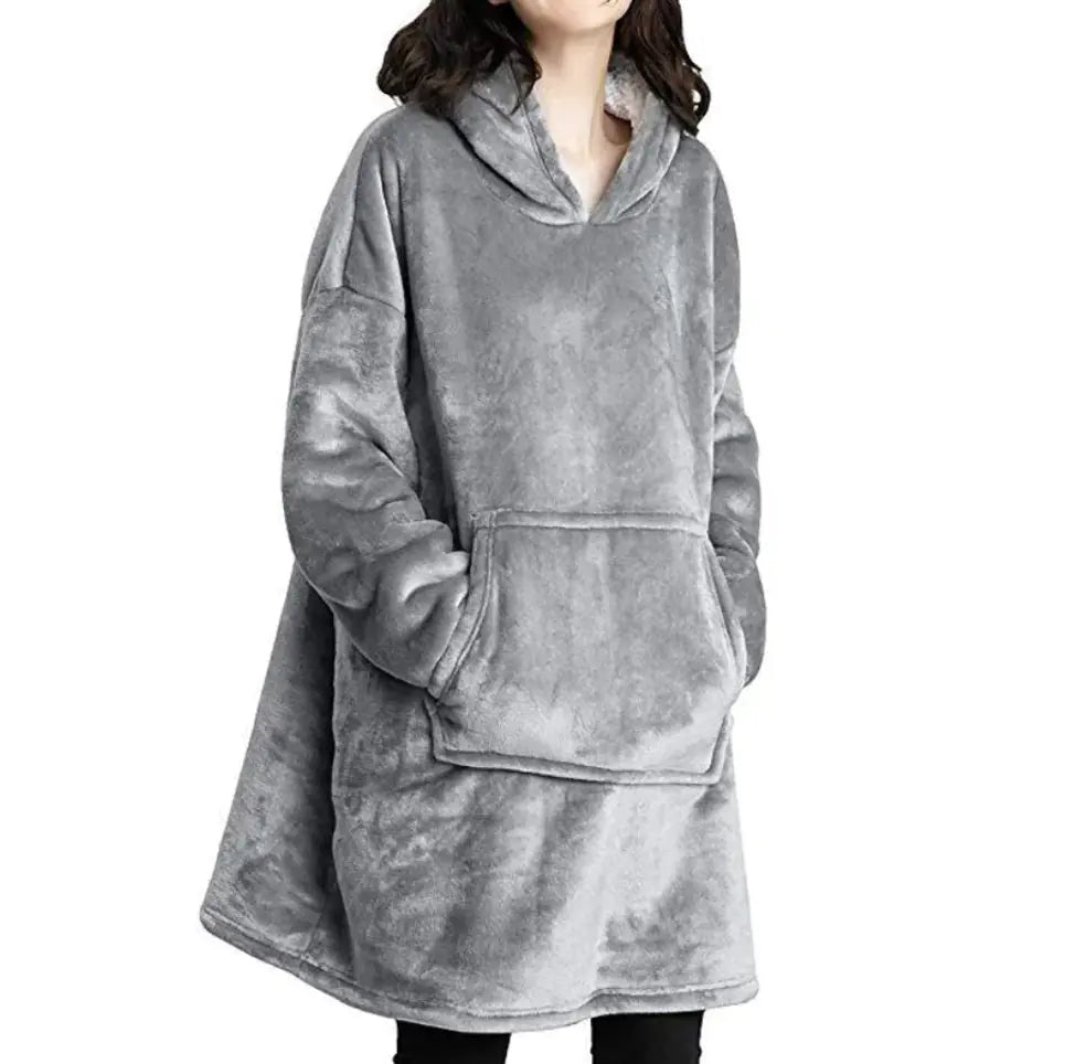Zipper Flannel Lazy Blanket