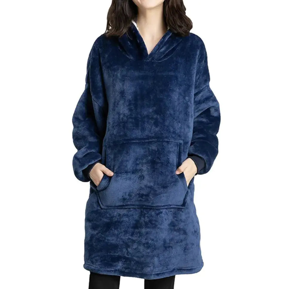Zipper Flannel Lazy Blanket