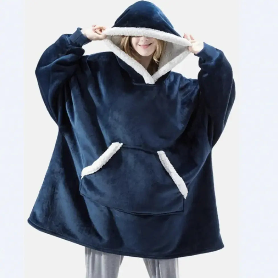 Zipper Flannel Lazy Blanket