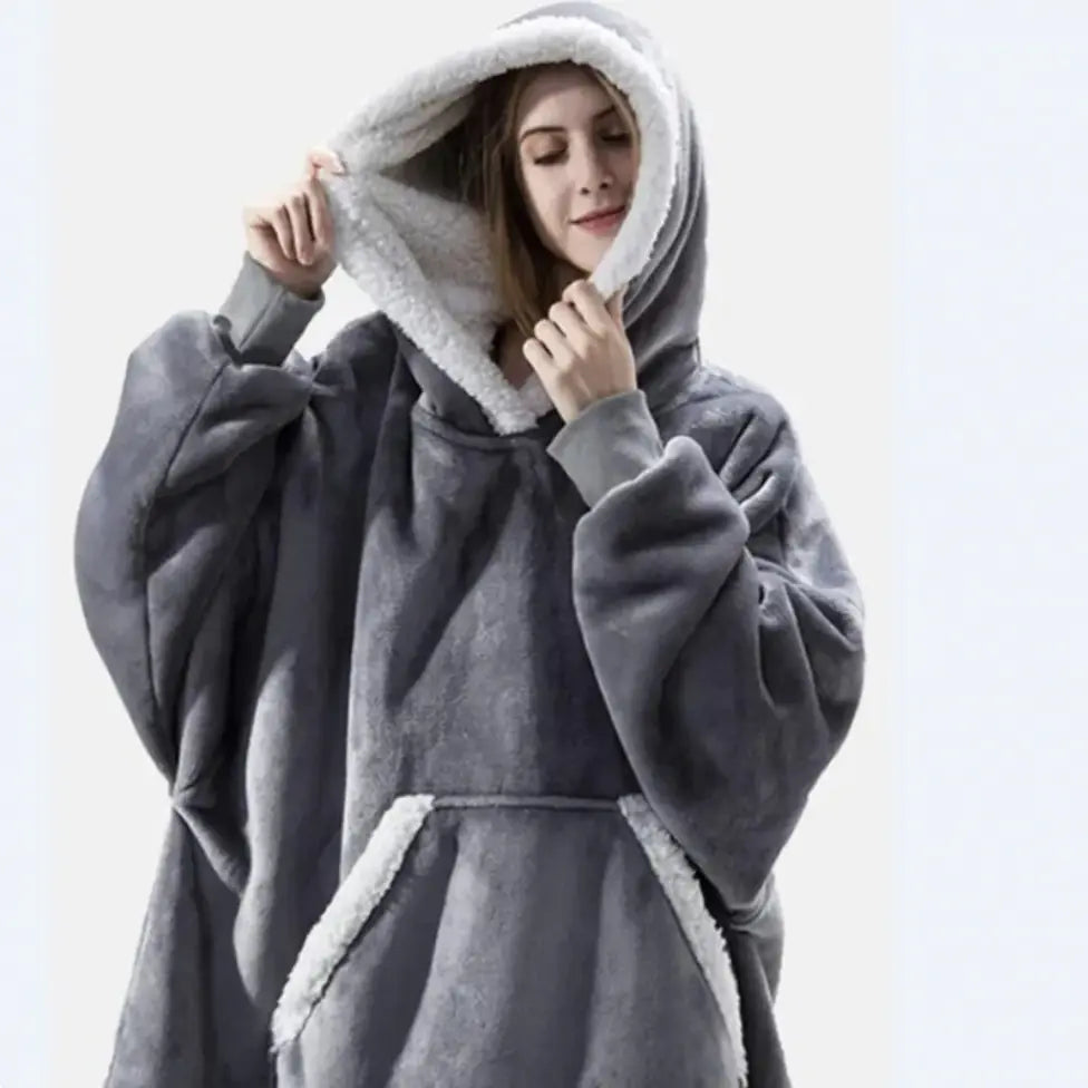 Zipper Flannel Lazy Blanket