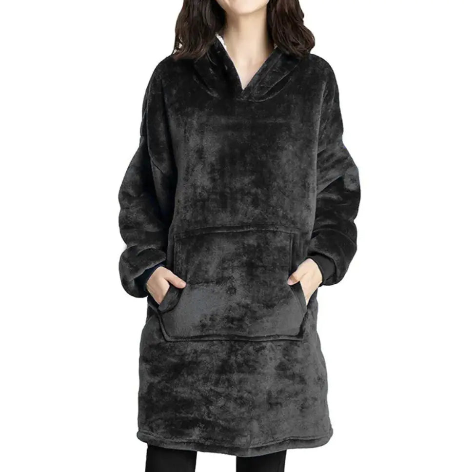 Zipper Flannel Lazy Blanket