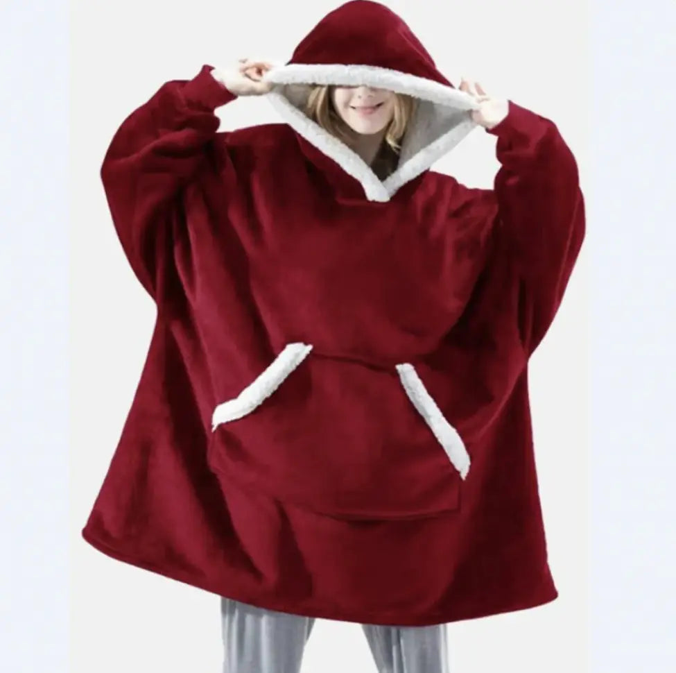 Zipper Flannel Lazy Blanket