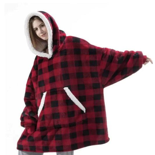 Zipper Flannel Lazy Blanket